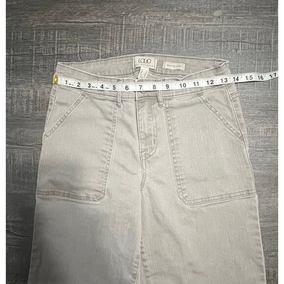 LOGO by Lori Goldstein Women's Denim Gray Distressed Vest & Boyfriend Jeans - Picture 7 of 16